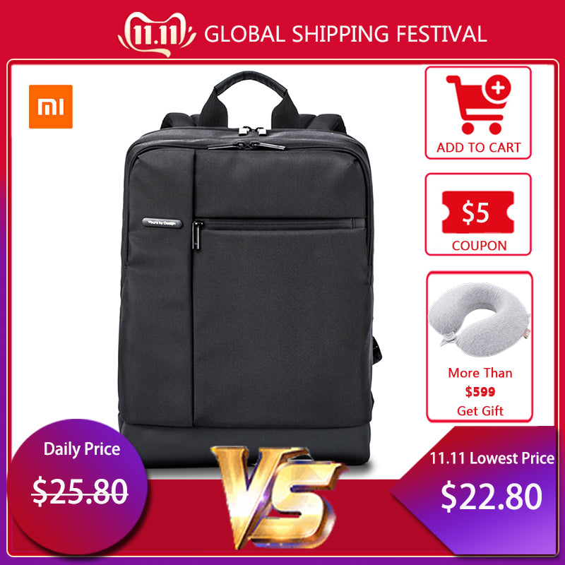 Original Xiaomi Classic Business Backpack Teenagers Bag Large Capacity School Backpack Students Bags Suitable For 15inch Laptop